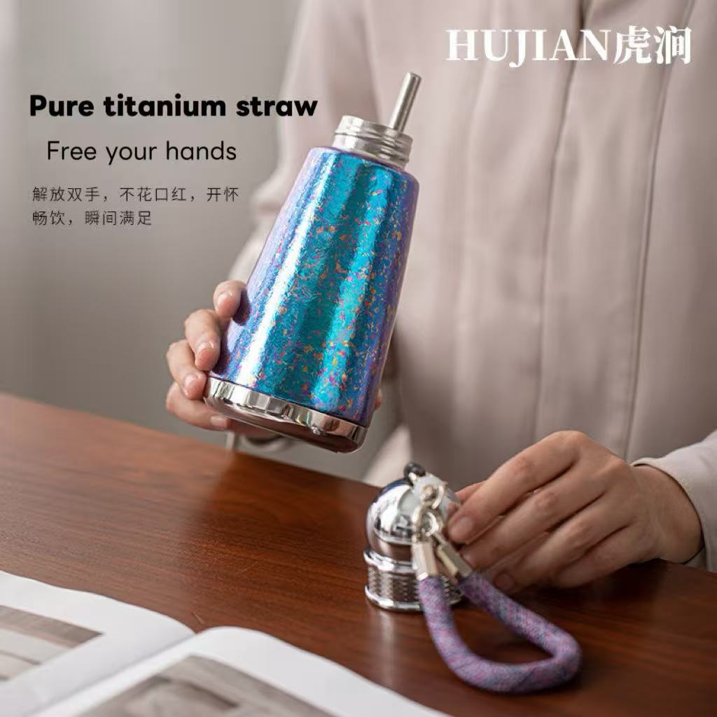 HUJIAN Tiger Gorge Titanium Cup Goddess Cup Pure Titanium Insulated Cup