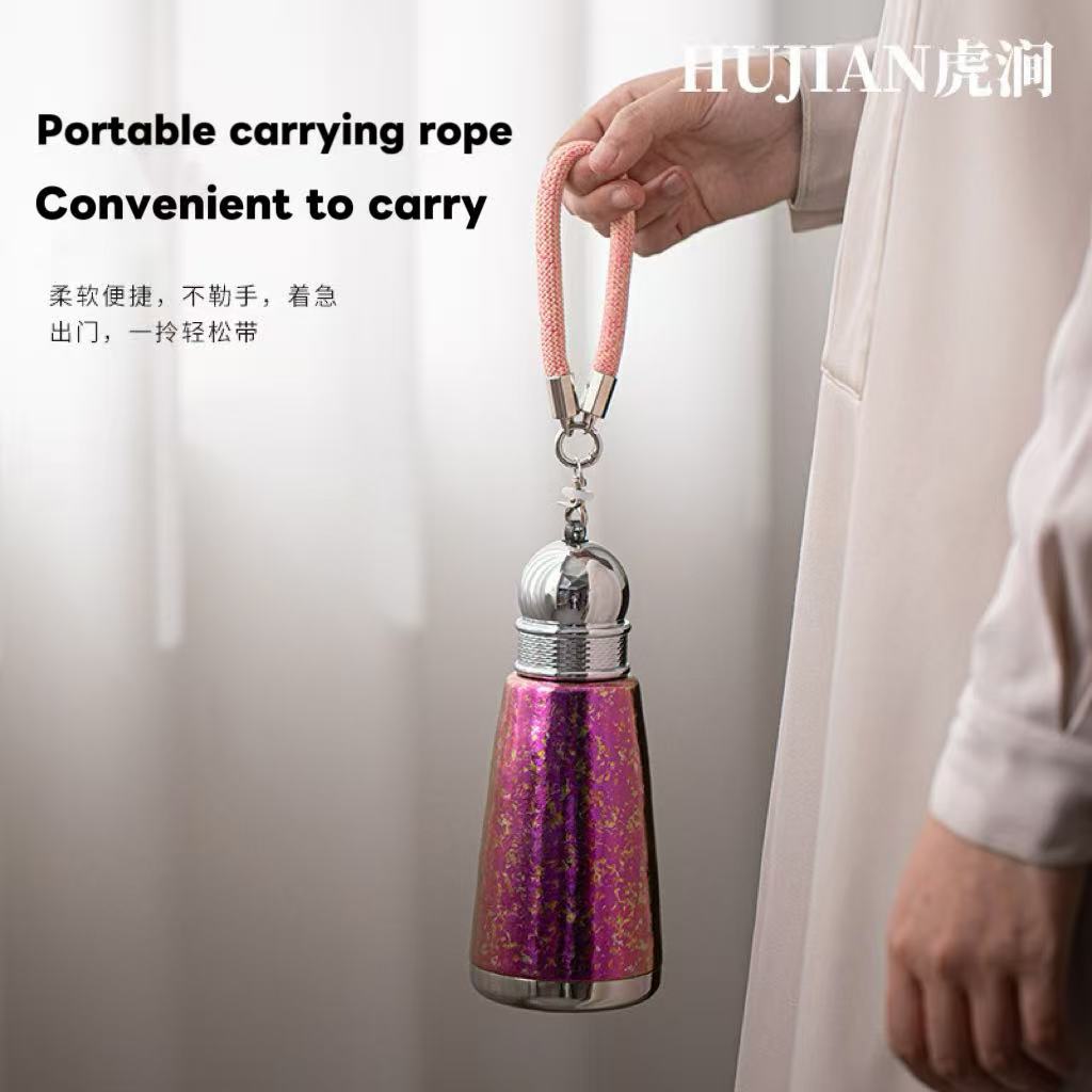 HUJIAN Tiger Gorge Titanium Cup Goddess Cup Pure Titanium Insulated Cup