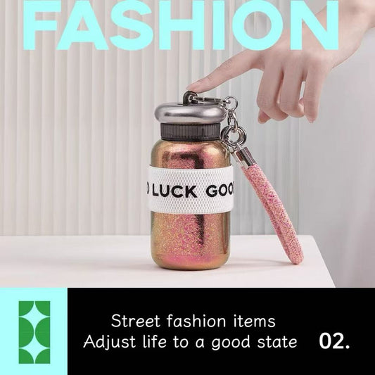 Pure titanium pocket thermos double-layer high-end portable women's titanium cup high-appearance gift