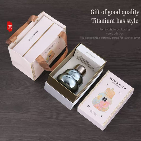 Gourd titanium cup pure titanium insulated cup new model small and portable girl student children's water cup