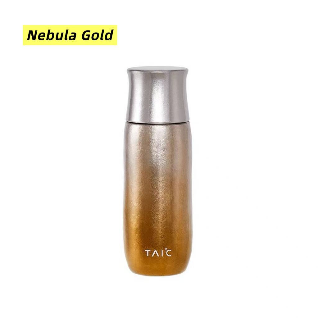 Pure titanium insulated cup, goddess-style slow-cooking tea cup, flower tea and fruit tea, lightweight and high-end, separate liquid compartment cup.